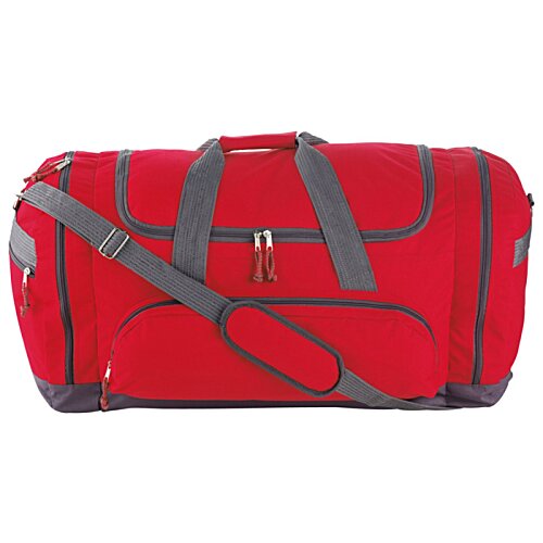 Additional Image 4 - a red and grey duffel bag