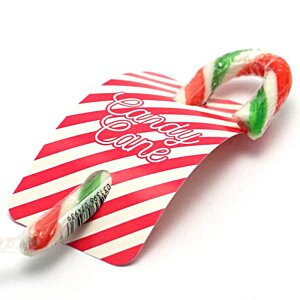 Additional Image 1 - a candy cane shaped like a heart
