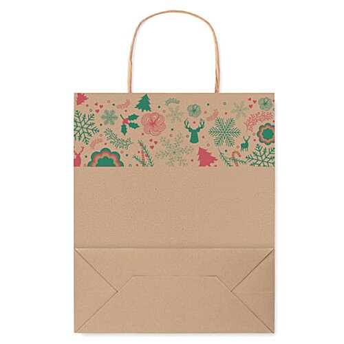 Additional Image 2 - a brown bag with pink and green flowers