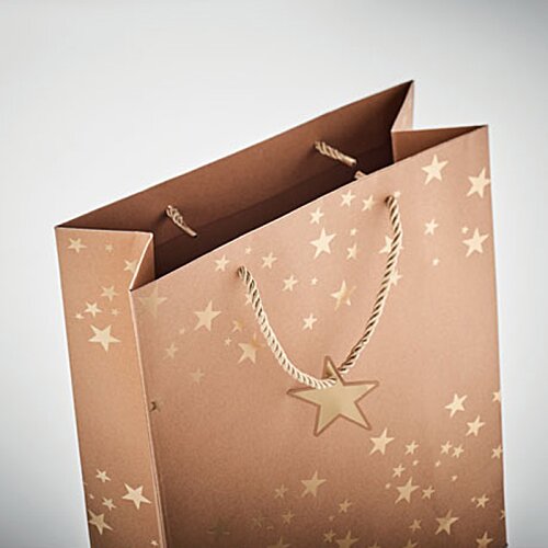 Additional Image 7 - a brown bag with a gold string