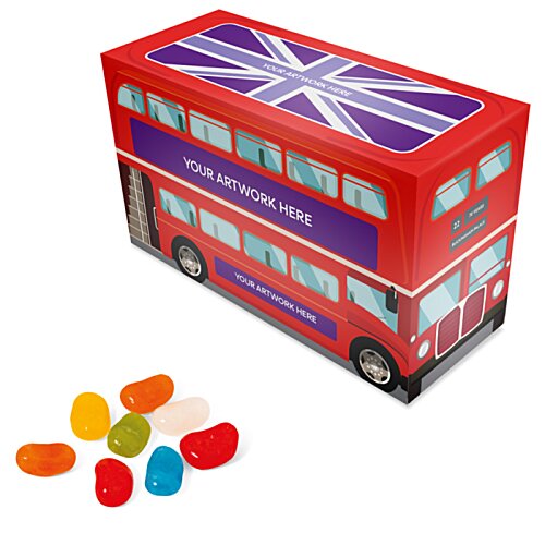 Additional Image 1 - a red double decker bus and colorful candies