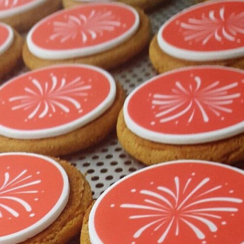 Additional Image 2 - a group of cookies with red frosting