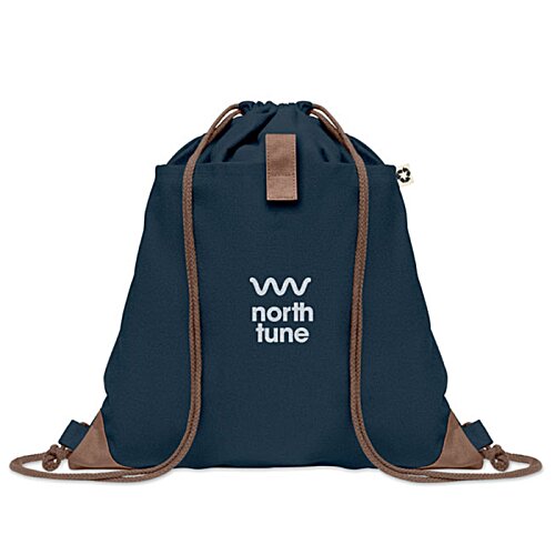 Additional Image 6 - a blue backpack with brown straps