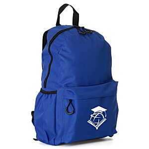 Additional Image 3 - a blue backpack with a white logo