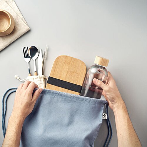 Additional Image 4 - a person's hands opening a blue bag