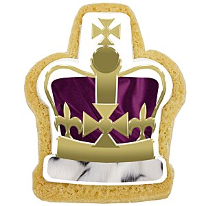 Additional Image 1 - a gold crown with purple and white paint