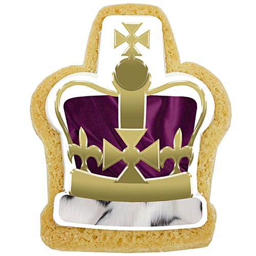 Additional Image 1 - a gold crown with purple and white paint