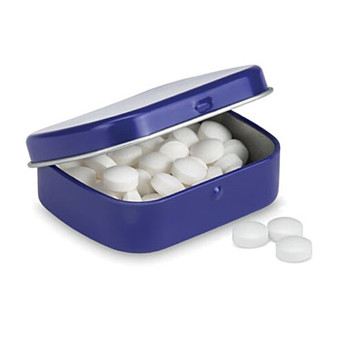 Additional Image 1 - a blue container with white round objects in it