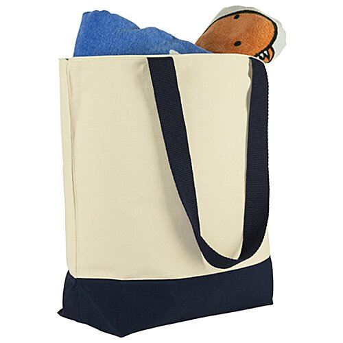 Additional Image 1 - a white and blue bag with a black strap