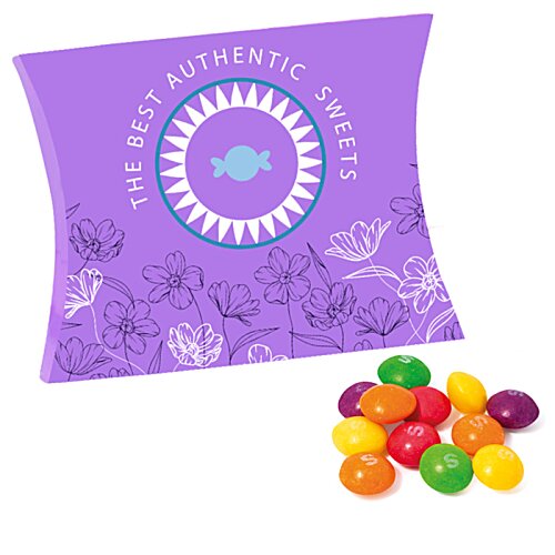 Additional Image 1 - a purple bag with a white design next to a pile of jelly beans