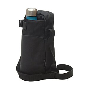 Additional Image 3 - a black water bottle with a strap