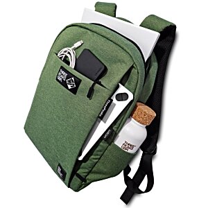 Additional Image 9 - a green backpack with a white object in it