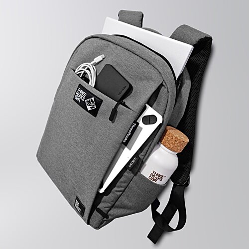 Additional Image 10 - a grey backpack with a white object in it