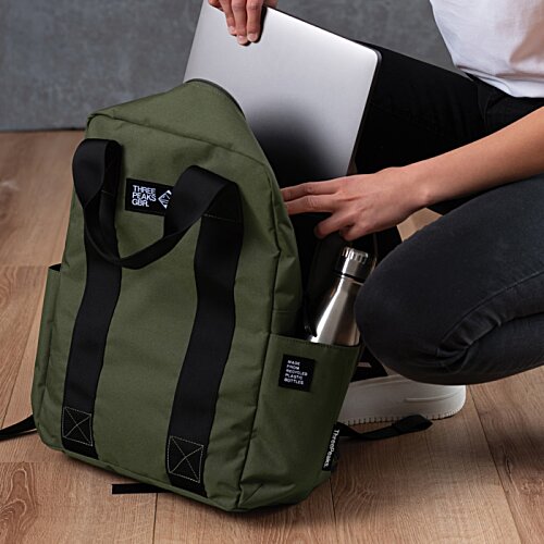 Additional Image 5 - a person sitting on the floor with a laptop in a backpack