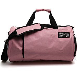 Additional Image 9 - a pink duffel bag with black handles