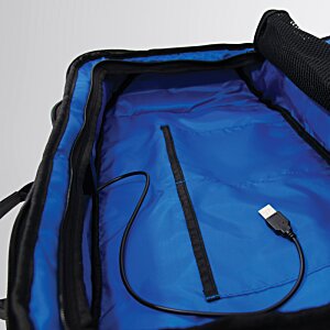 Additional Image 2 - a blue bag with a black cord