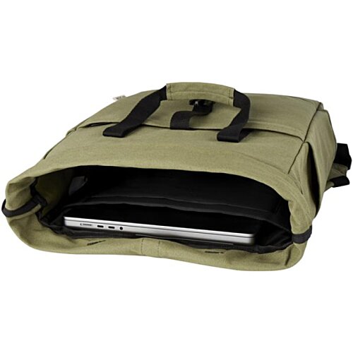 Additional Image 2 - a green bag with a laptop inside