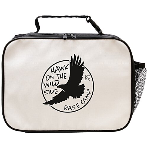 Additional Image 1 - a white and black lunch bag