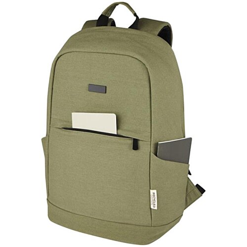 Additional Image 4 - a green backpack with a white tag