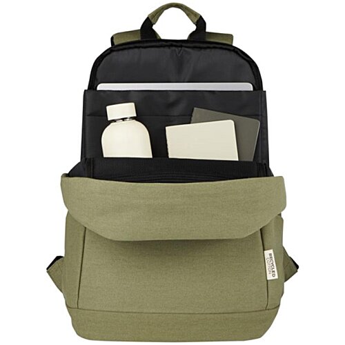 Additional Image 5 - a green backpack with a white bottle inside