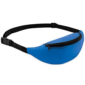 Additional Image 3 - a blue waist bag with black straps