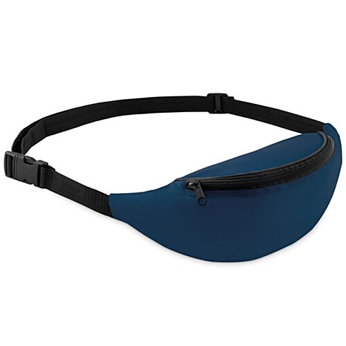 Additional Image 2 - a blue waist bag with black straps