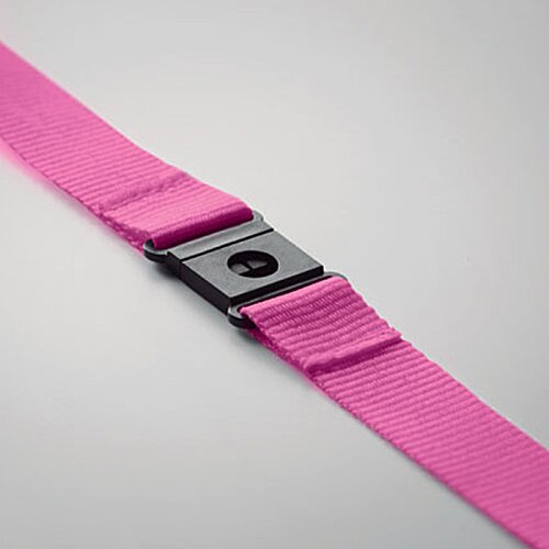 Additional Image 5 - a pink strap with a black metal clasp