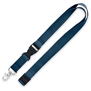 Additional Image 3 - a blue lanyard with a black snap