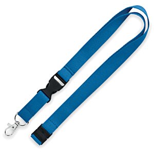 Additional Image 4 - a blue lanyard with a black hook