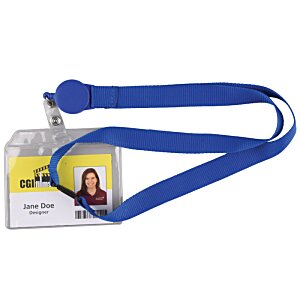 Additional Image 4 - a blue lanyard with a picture of a person on it