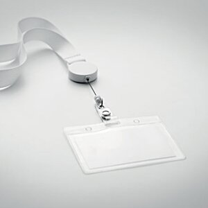 Additional Image 1 - a white badge with a lanyard