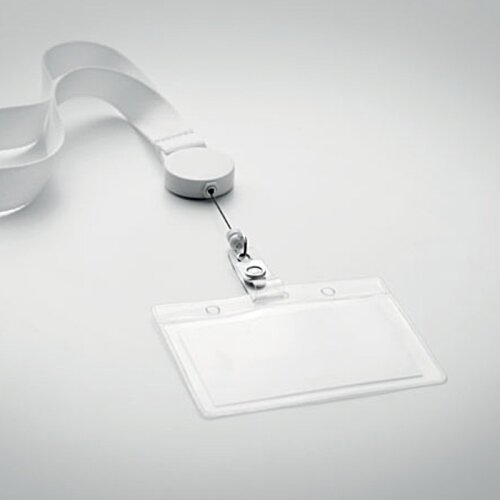 Additional Image 1 - a white badge with a lanyard