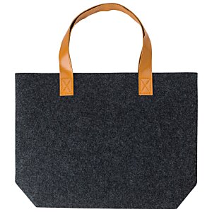 Additional Image 2 - a black bag with brown handles