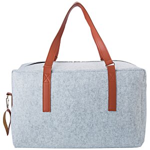 Additional Image 1 - a grey bag with brown straps