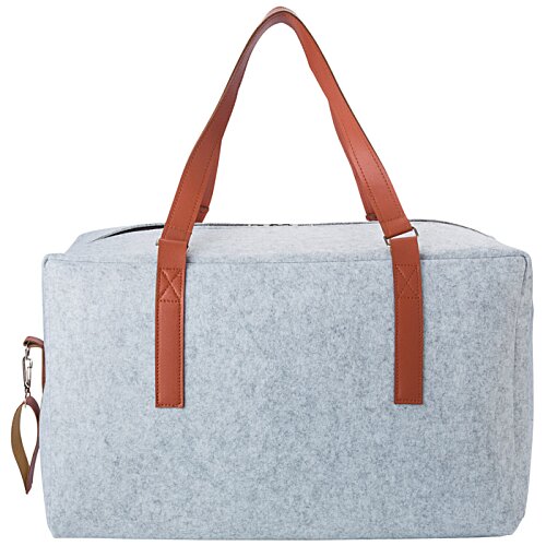 Additional Image 1 - a grey bag with brown straps