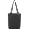 View Image 3 of 6 of Aqua Recycled Laptop Tote Bag