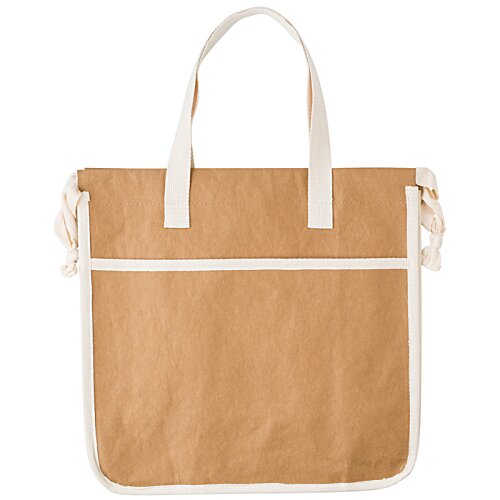 Additional Image 1 - a brown bag with white handles