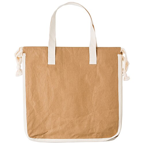 Additional Image 2 - a brown bag with white handles