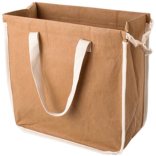 Additional Image 4 - a brown bag with white handles