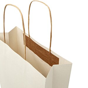 Additional Image 4 - a white bag with brown handles