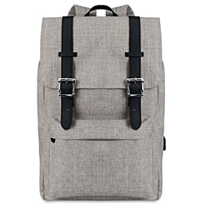 Additional Image 2 - a grey backpack with black straps