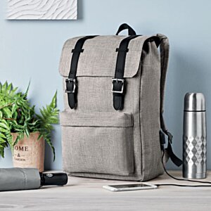 Additional Image 8 - a grey backpack with black straps