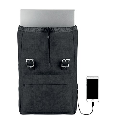 Additional Image 7 - a black rectangular object with a black cord