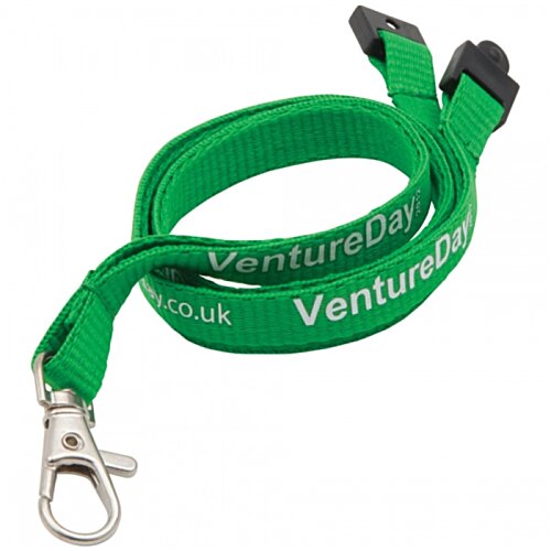 Additional Image 1 - a green lanyard with a metal hook