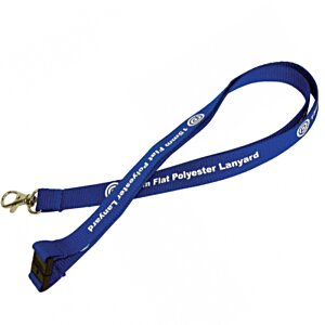Additional Image 1 - a blue lanyard with a metal hook
