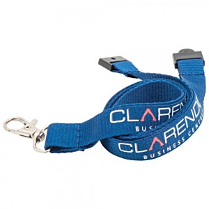 Additional Image 2 - a blue lanyard with white text