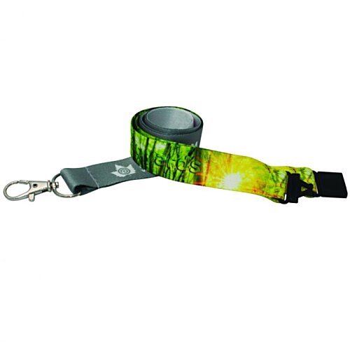 Additional Image 1 - a green and yellow lanyard