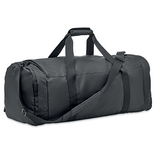 Additional Image 1 - a black duffel bag with straps