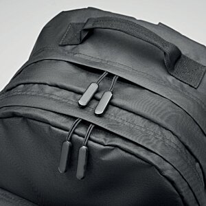 Additional Image 3 - a black backpack with zippers