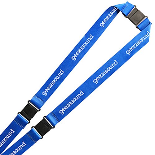 Additional Image 2 - a blue lanyard with white text